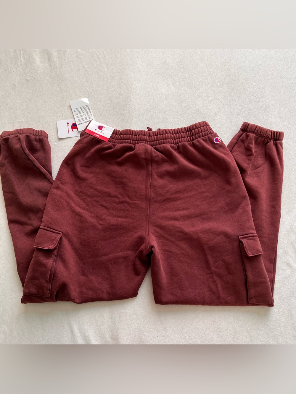 NWT Champion clay red cargo sweatpants champion streetwear Y2K Blokecore - Picture 5 of 8
